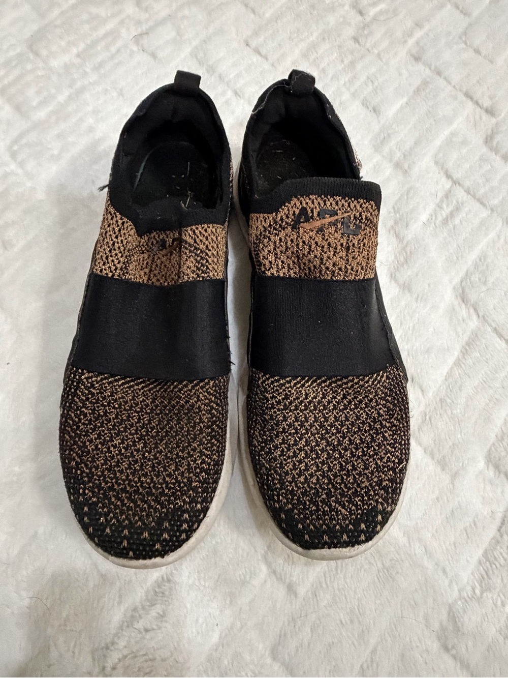 APL Women's Slip-On Knit Athletic Shoes - Black & Brown